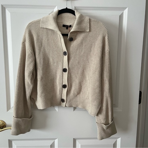 Quince Organic Cotton Fisherman Collared Cardigan - Picture 5 of 8